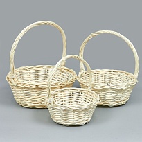Корзина (ива) d33*h13*hh33см круг натуральный