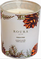 Свеча в стакане Roura d8.5 h7см Парфюмированная Сосна