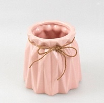 Кашпо d11.5 h10см керамика розовый