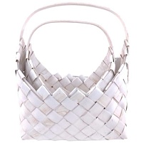 Корзина (секвойя) d23*15*h13*hh30,5см сумка выбеленный
