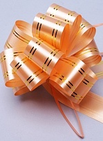 Бант шар 50мм с золотой полосой оранжевый