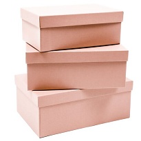 Коробка подарочная Прямоугольник 21,5*12,5 h8,5см пудровый