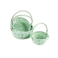 Корзина (ива) d22*h10*hh26см круг светло-зеленый