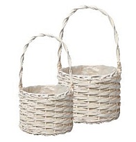 Корзина (ива) d20*h17*hh40см круг выбеленный