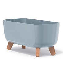 Кашпо Prosperplast Gracia Case на ножках 39*19.5 h18.7см 8.5л с вкладкой пластик светло-серый