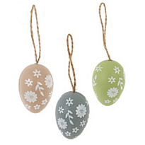 Декор Яйцо Пасхальное подвесное 6*5 h4см микс