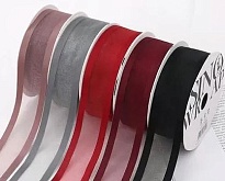 Лента полиэстер 25мм*20ярд Кант викторианская роза