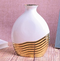 Ваза декоративная d18*h24см керамика белый