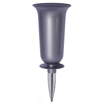 Вазон на пике d14,5 h37см 1,6л Dama пластик графитовый