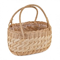 Корзина (секвойя) d21*16*h14*hh25см сумка натуральный