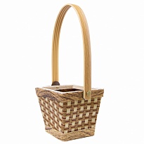Корзина (секвойя) d11*h9см квадрат натуральный 