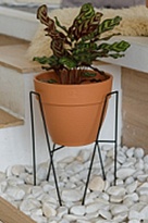 Подставка для цветов Гранж 1яч d28 h36см металл черный