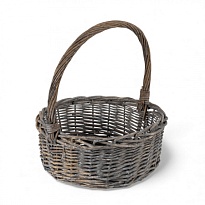 Корзина (ива) d31*h14*hh36см круг серый