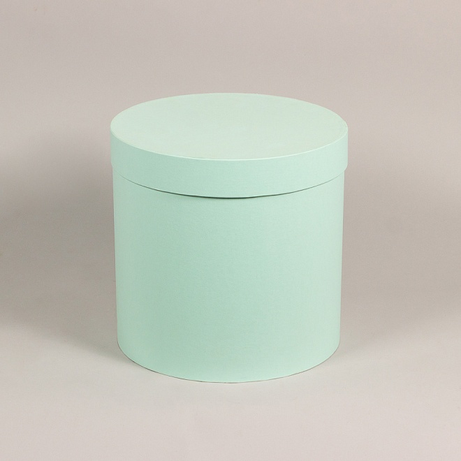 Коробка шляпная с крышкой d20*h20см светло-бирюзовый