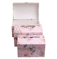Коробка подарочная, сундук 26*17.5*17.5см, розовый