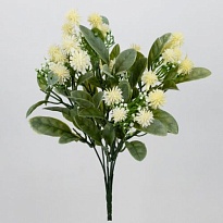 Зелень, ветка искусственная h32см белый