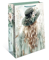 Пакет подарочный 26*32*12см Девушка