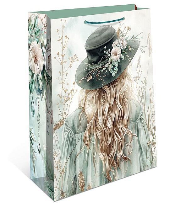 Пакет подарочный 26*32*12см Девушка