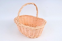 Корзина плетеная (ива) d30*21*h12*25см светло-персиковый