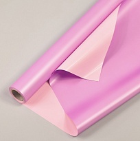 Пленка матовая 60см*10м двухсторонняя, перламутр сирень-ярко-розовый