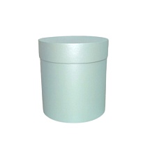 Коробка шляпная с крышкой d20*h20см глянцевый голубой