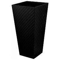 Горшок Manhattan Cube 30*30 h56,4см 19л с вкладкой пластик оникс