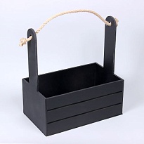 Ящик деревянный для декора 29*18*33см черный