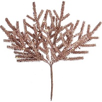 Ветка декоративная с глиттером h21см золотой