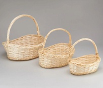 Корзина (ива) d27*h8*hh26см овал натуральный