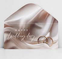 Конверт для денег Happy Wedding day 16,5*8см