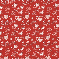 Пленка матовая 58см*10м 65мкр Магия любви красный