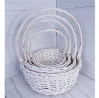 Корзина (ива) d45*h15*hh47см круг белый