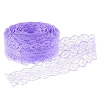 Лента кружево 3см*20ярд светло-сиреневый