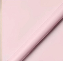 Пленка матовая 58*58см с золотой каймой, 20 листов светло-розовый