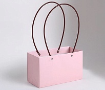 Пакет для цветов 10*13*22см розовый 