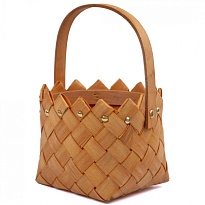 Корзина (секвойя) d16*h11*hh23см круг натуральный