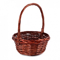 Корзина (ива) d23*h11*hh31см круг коричневый