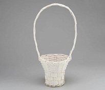 Корзина (ива) d24*h19*hh56см круг белый