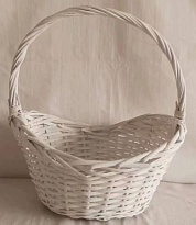 Корзина (ива) d38*33*h15*hh38см овал белый
