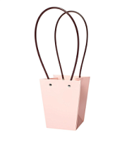 Пакет для цветов 9*13*15см розовый