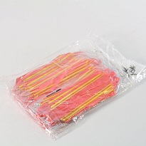 Бант шар 32мм с золотой полосой красный 