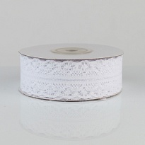 Лента кружево 3см*20ярд белый
