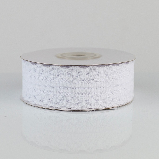 Лента кружево 3см*20ярд белый