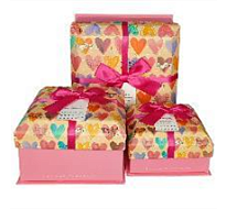 Коробка подарочная Любовь 14*14*8,5см малиновый