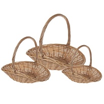 Корзина (ива) d49*38*h14* h5*hh36см овал натуральный