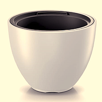 Кашпо Prosperplast Heos d57 h43.5см 56л с вкладкой пластик белый