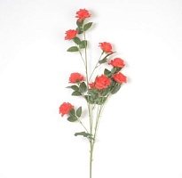 Роза в букете, искусственная, 9 голов,  h115см, красный