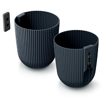 Кашпо настенное Prosperplast Milly Wall d14,6 h17,6см 2,1л пластик антрацитовый