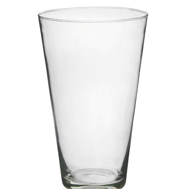 Ваза из стекла Коническая d18.5*h29см большая