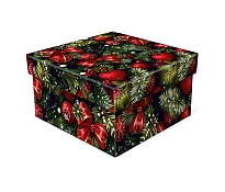 Коробка НГ 15*15*5см Рубиновый шик